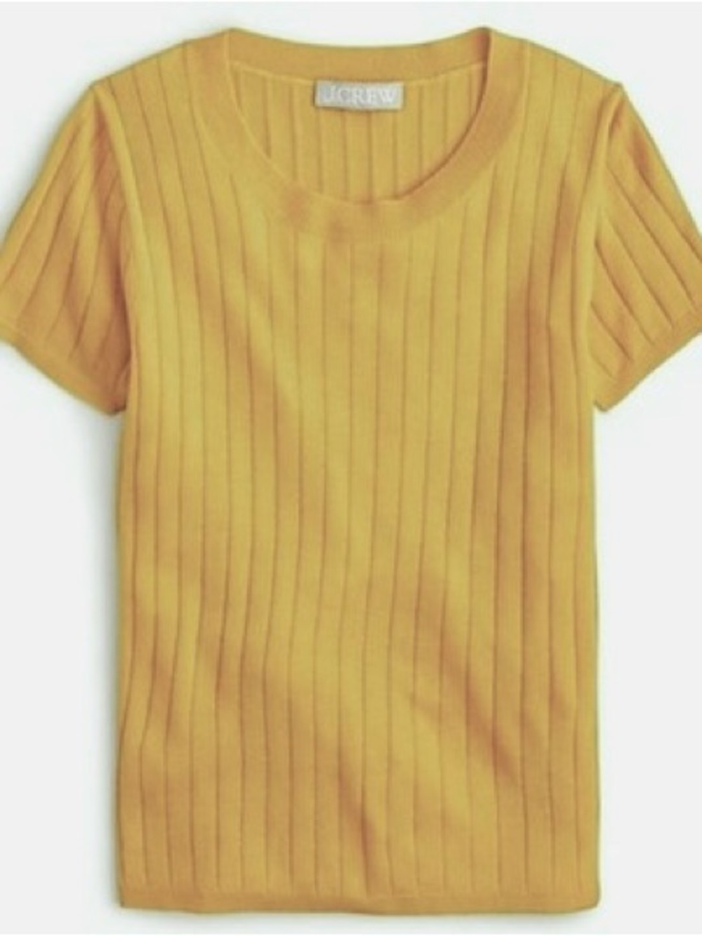 J.Crew New silk cashmere sweater tee in Yellow NWT